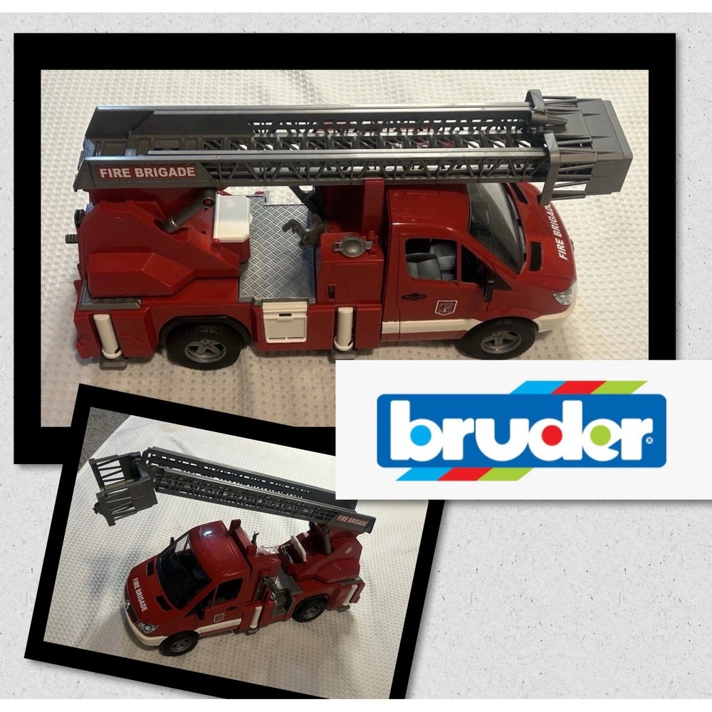 Bruder Man TGA - Vintage  1:16 Bruder Mercedes Toy FIRETRUCK Fire Engine Ladder
